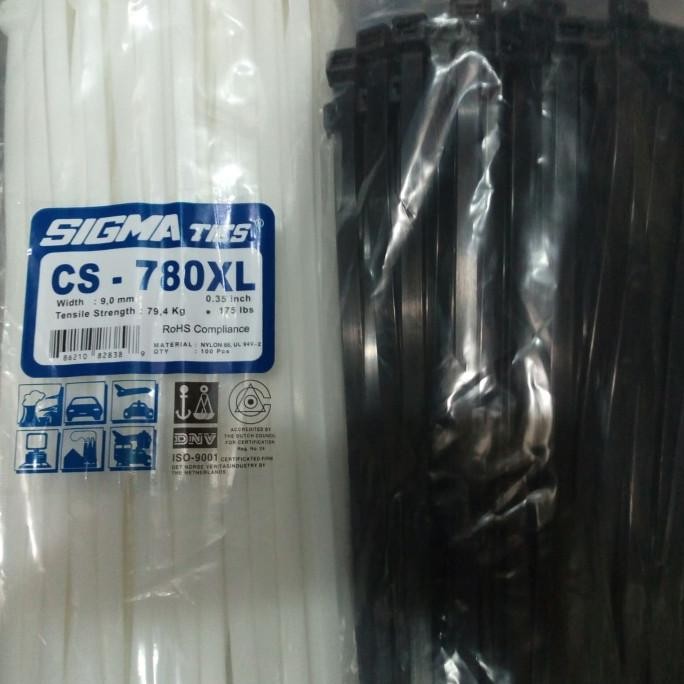 

BEBAS ONGKIR - Kabel Ties / Kabel Tis Uk. 78cm CS - 780XL / CS-780 Sigma Warna Hitam