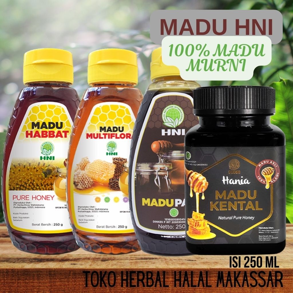 

Madu HNI HPAI isi 250 ml Madu murni 100% ° Madu Multiflora ° Madu Habbat ° Madu Pahit ° Madu Kental