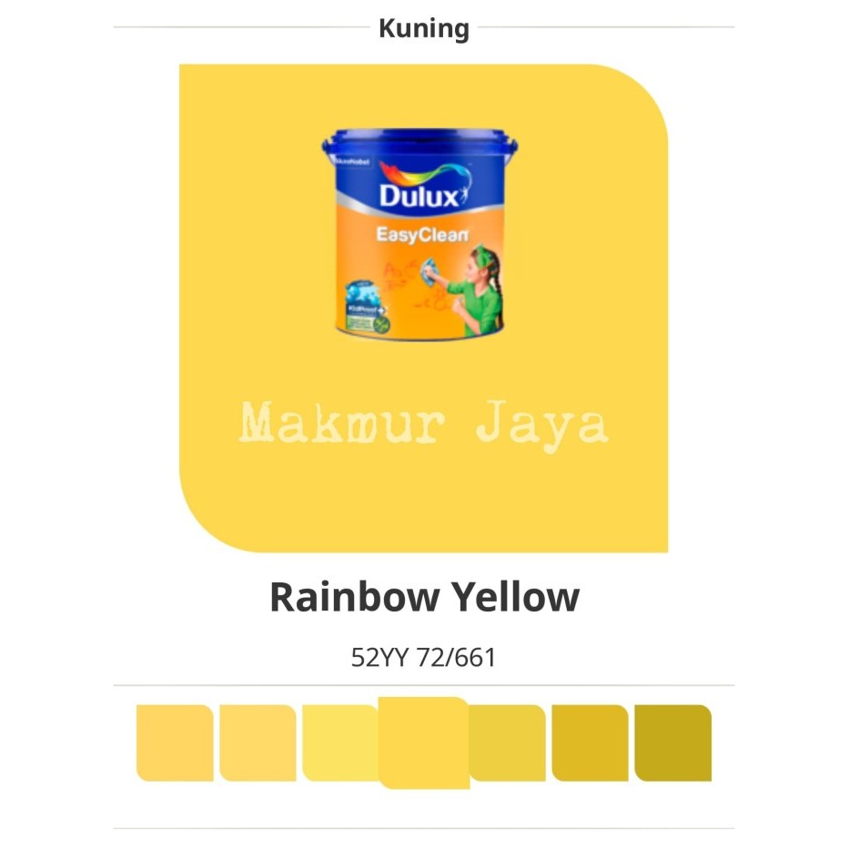 Dulux EasyClean Rainbow Yellow Cat Tembok Interior Anti Noda
