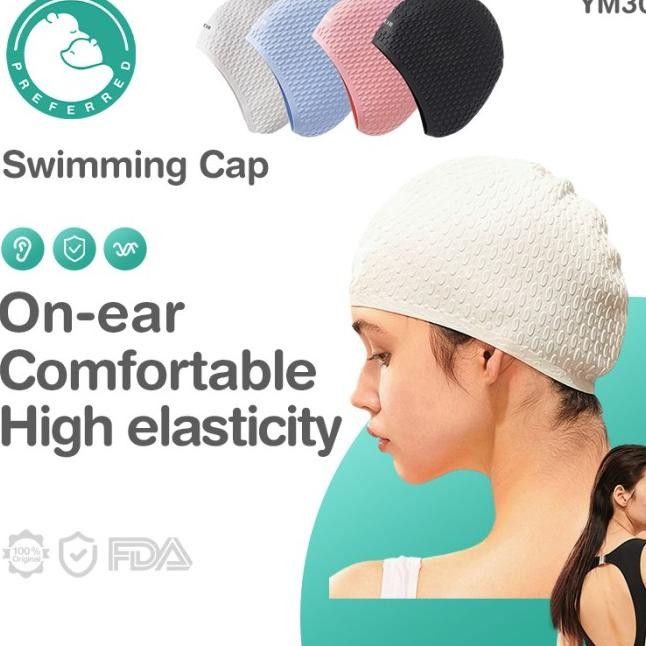 Topi Renang/ Swim Cap Long Hair Woman Silicone Swim Cap