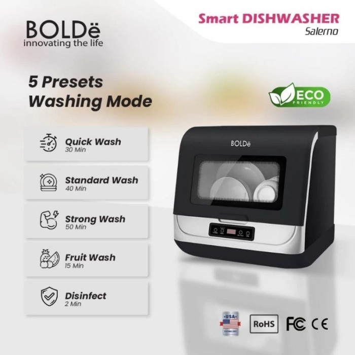BOLDE SMART DISHWASHER SALERNO - MESIN PENCUCI PIRING OTOMATIS - MESIN