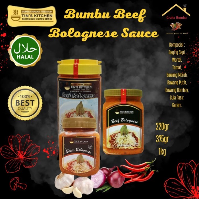 

Lhiu Bumbu Beef Bolognese Sauce Tins Kitchen Instan Premium