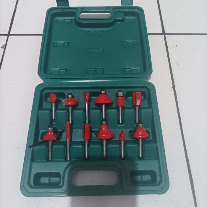 Cuci Gudang Mata Profil Set Kayu / Mata Router / Mata Trimer Jld 12Pcs