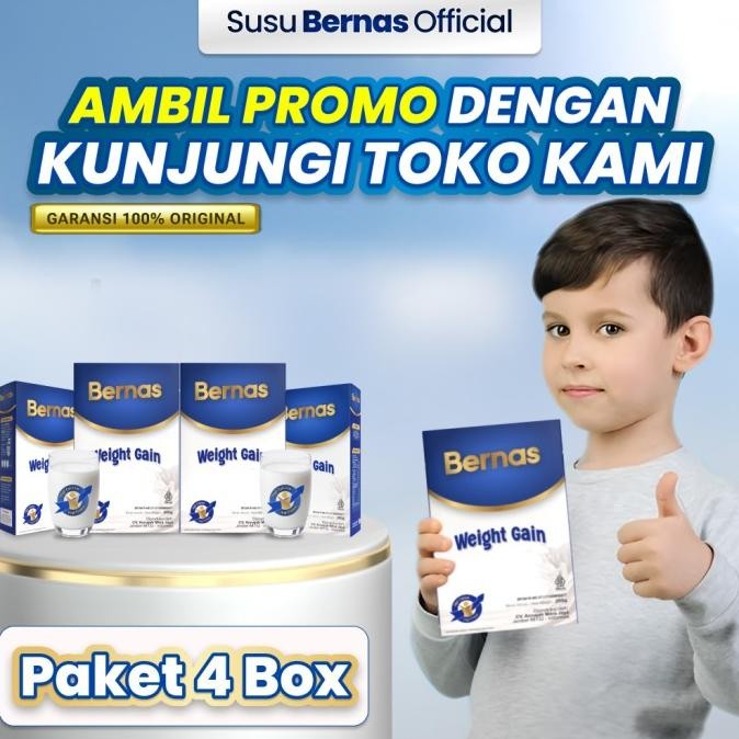 

Paket 4 Kotak Bernas Susu Anak Tinggi Protein & Kalsium