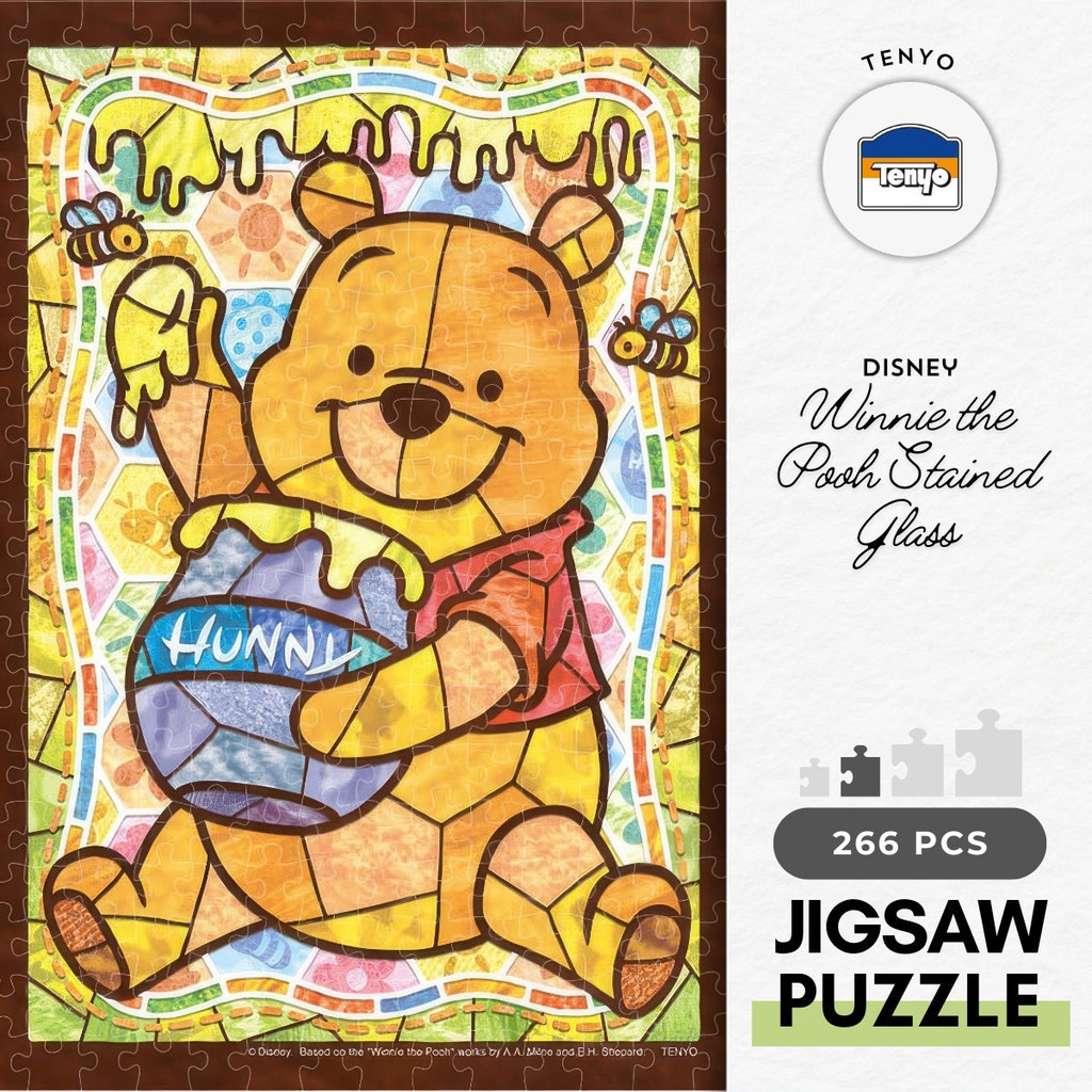 Tenyo DSG-266-972 Disney - Winnie the Pooh Stained Glass Jigsaw Puzzle