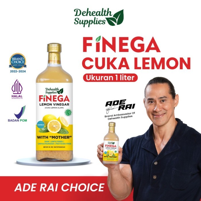 

FINEGA CUKA LEMON 1000ml Kemasan Kaca
