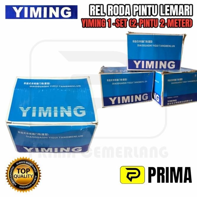 Rel Roda Gantung Yiming Lemari Sliding 1 Set 2 Meter 2 Pintu