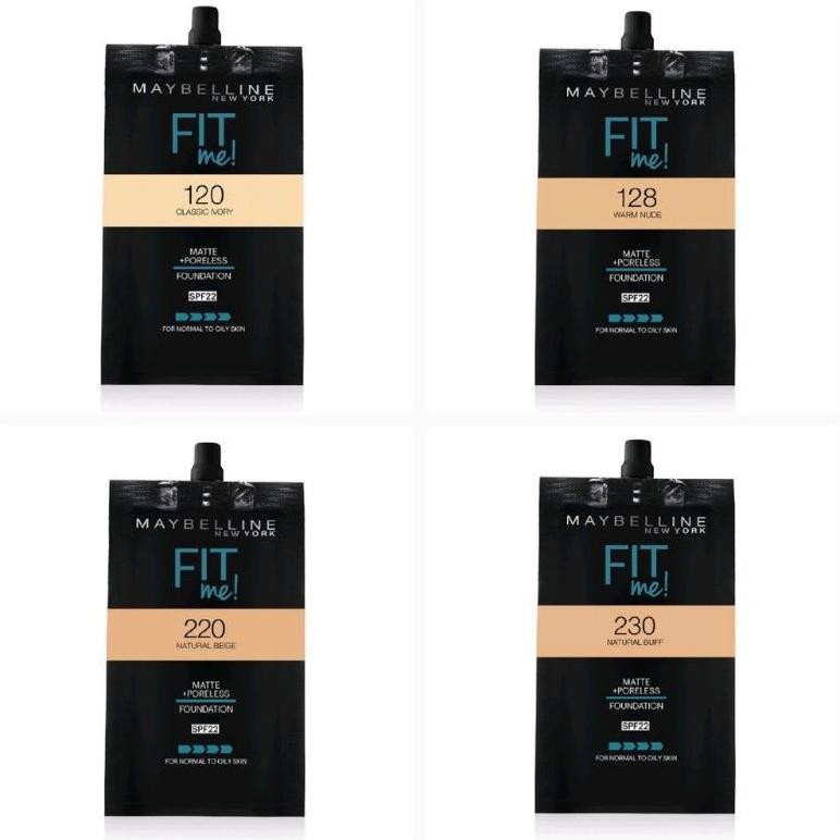 MAYBELLINE Fit Me Matte + Poreless Foundation SPF 22 Sachet 5ml