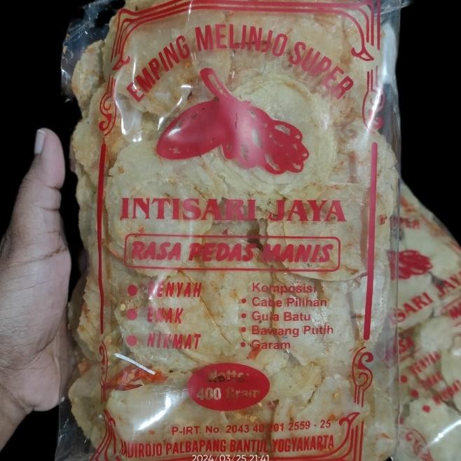 

Emping Mentah 400 Gram Enak Rasa Manis, Pedas, &