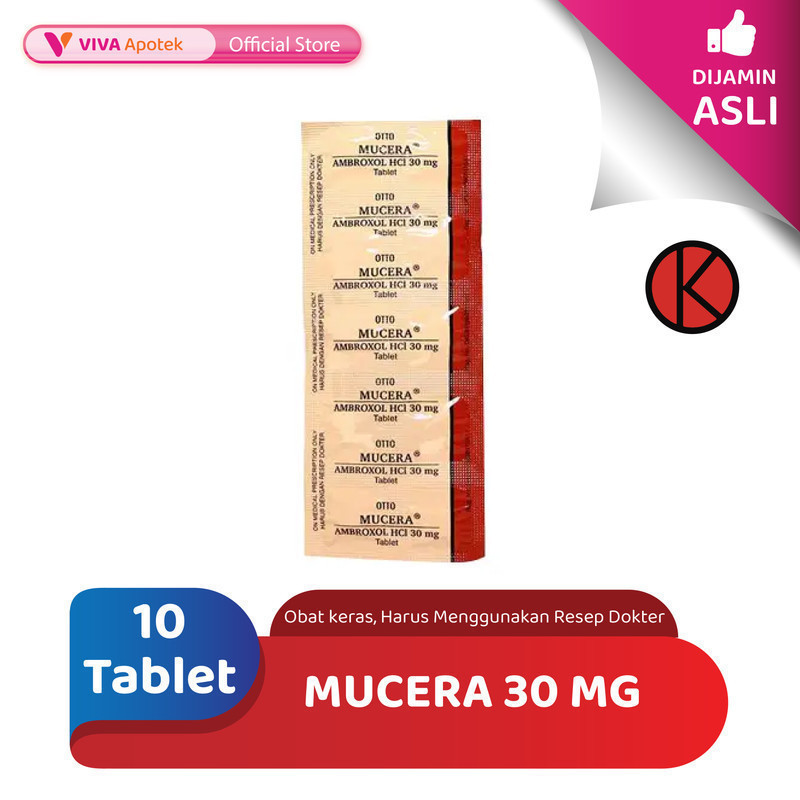 Mucera 30 mg / Batuk Berdahak / Mengencerkan Dahak (10 Tablet)