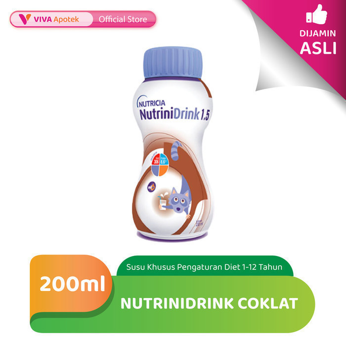 Nutrinidrink Coklat Susu Khusus Pengaturan Diet 1-12 Tahun (200 ml)