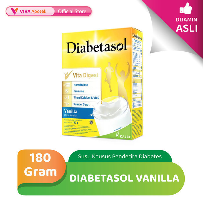 

Diabetasol Vanilla Susu Khusus Penderita Diabetes (180 Gram)