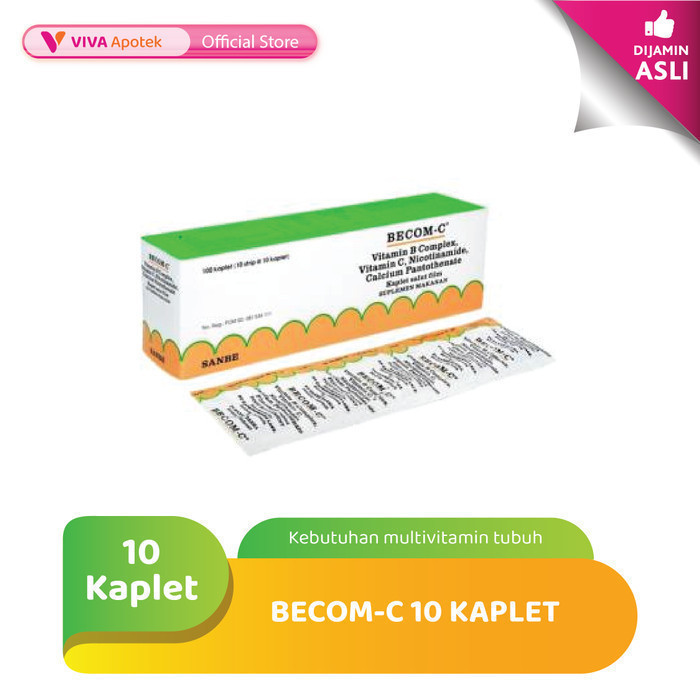 Becom-C untuk Kebutuhan Multivitamin Tubuh (10 Kaplet)