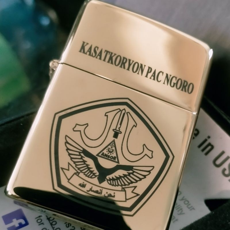 Korek Api Zippo Custom Logo Banser Ansor NU