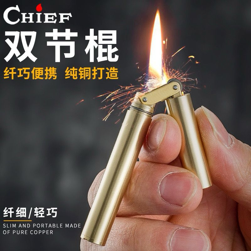 Mancis Korek Api Minyak Retro Slim Nunchaku Chief Lighter 3980 Gift