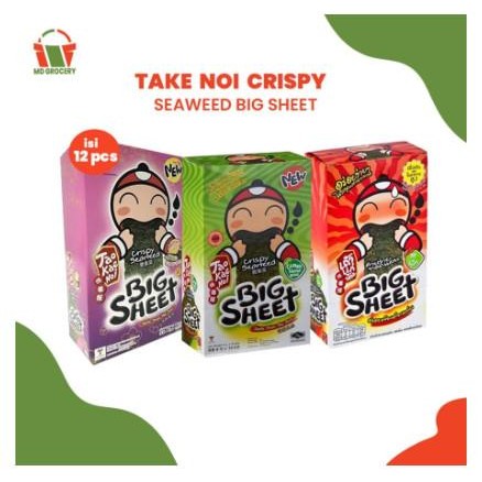

Tao Kae Noi Crispy Seaweed Big Sheet Classic Spicy Japanese 12X3,2G