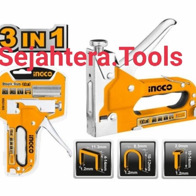

HSG1405 INGCO STAPLE GUN 3 IN 1 STAPLES TEMBAK JOK STAPLER STEPLES ORIGINAL DAN TERPERCAYA