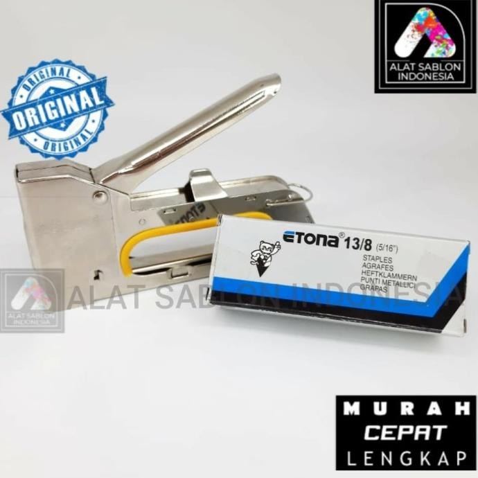 

PAKET HEMAT STAPLER TEMBAK E 23 DAN ISI STAPLES 13/8 ORIGINAL DAN TERPERCAYA