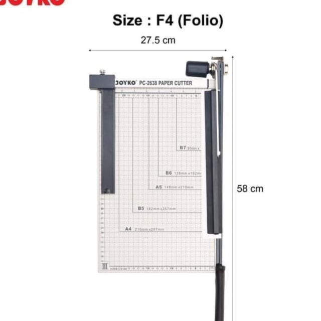 

Alat Pemotong Kertas F4 Joyko Pc2638 F4/R Cutting F4 Joyko Cutter