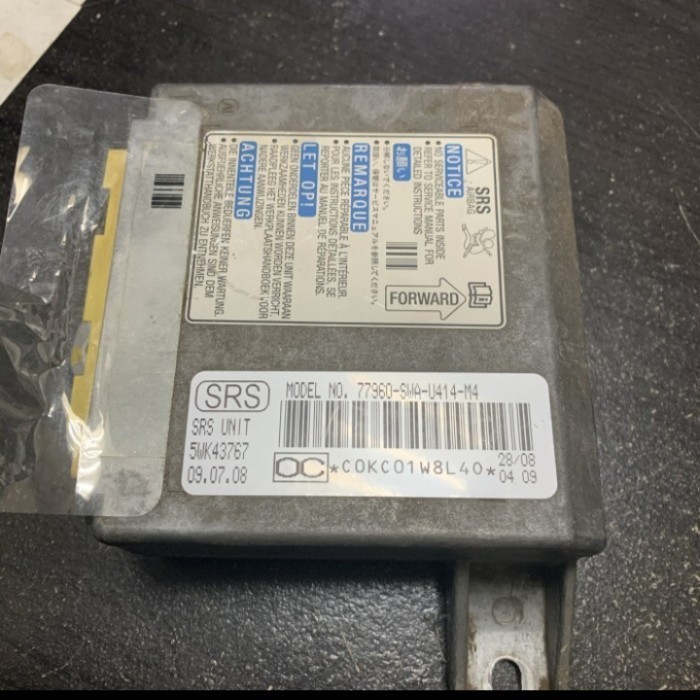 Ecu Modul Airbag Air Bag Srs Honda Crv Gen3 Bongkok 77960-Sma-U414-M4 Terbaru