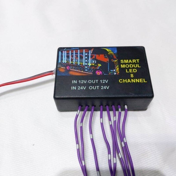 Modul Kanal Bak 8 Mode 12V-24V Lampu Kedip Blitz Pesawat Truk Bis Terbaru