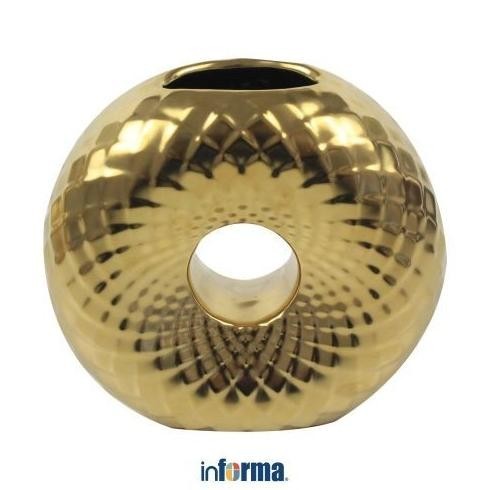 BARU INFORMA - VAS KERAMIK DONATELA - GOLD