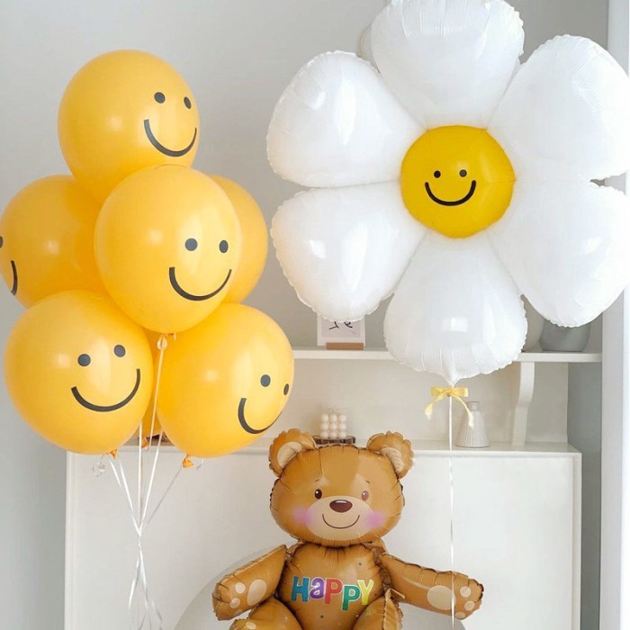 &<&<&<&] balon emoticon emoji bunga krisan smiley smile senyum paket baby girl