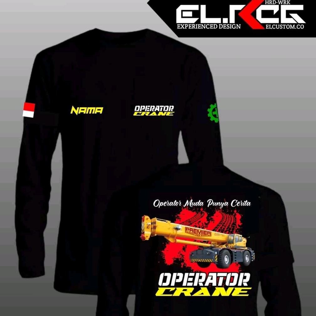 Promo Kaos Operator Crane Custom Sendiri Baju Operator Muda Pakaian Katun Distro Pria