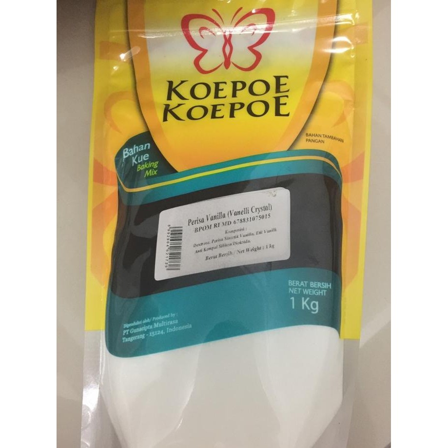 

Perisa Vanilla Vanelli Crystal Koepoe koepoe Vanila 1 kg