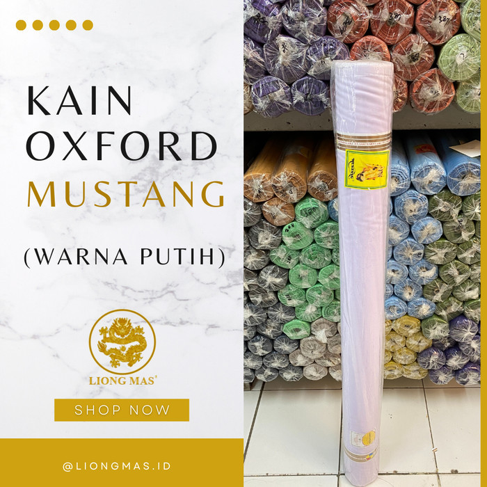 KAIN OXFORD MUSTANG ROLL WARNA PUTIH