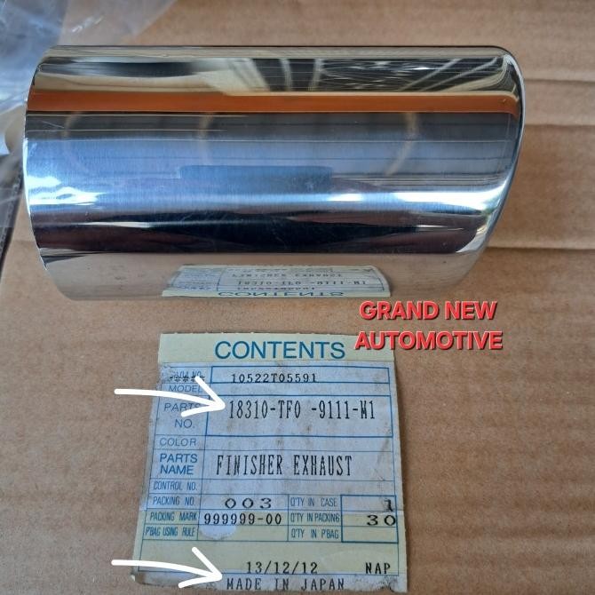 MUFFLER CUTTER BUNTUT KNALPOT HONDA JAZZ RS GE8 GK5 BRIO MOBILIO ORI PSG