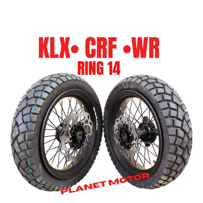 Velg Supermoto Ring 14 Honda CRF 150 L Sama Ban Paket Komplit Ring 14