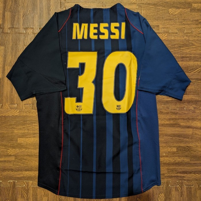 JERSEY BARCELONA 2004/2005 AWAY SIZE M MESSI ORIGINAL