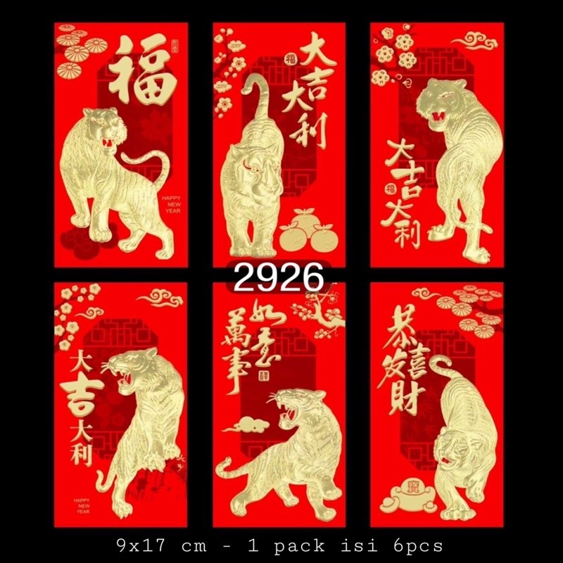 

MURAH GROSIR ANGPAO MACAN 2024 PREMIUM GLITTER TIMBUL 3D KODE T30 PREMIUM