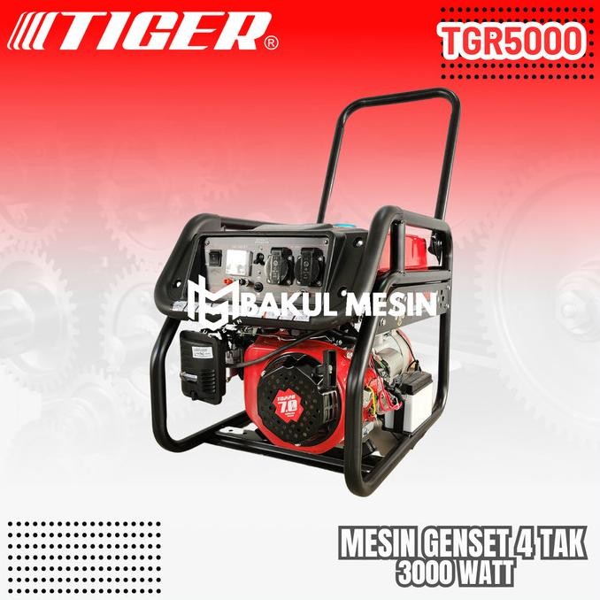 Jual Mesin Genset Bensin Generator 3000Watt Tgr 5000 Tiger Tgr5000