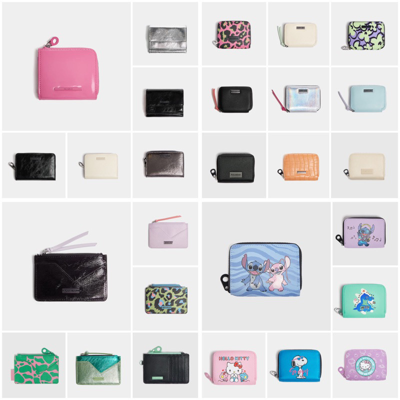 Ready Mini Coin Purse Dompet Karakter Kartun Pink Fuschia Stitch Tweety Disney Girls Lilac Ungu Hell