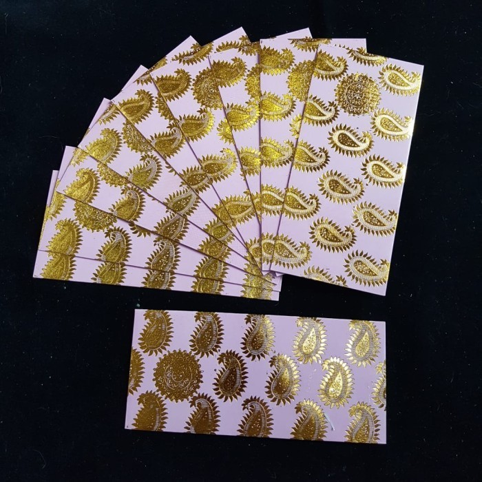 

monggo] Envelopes For Money/Gift/Kherchi/Shagan/Angpao - Purple Gold Paisley Design - Pack of 10 Pcs
