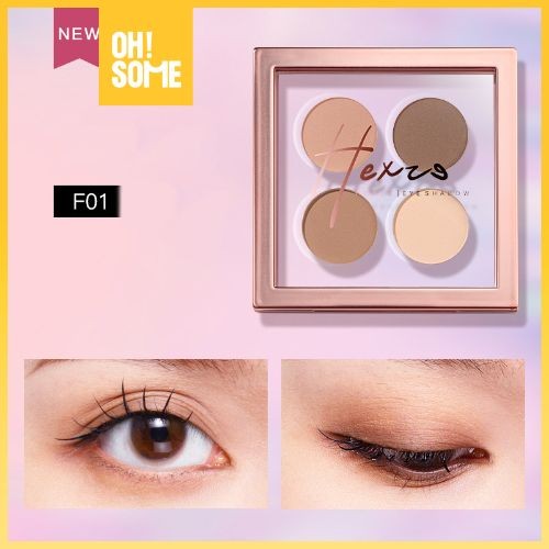 OHSOME—HEXZE· Vast Nebula 4 Color Eyeshadow Palette F01·0.6g*4 /Earth tone pearlescent matte