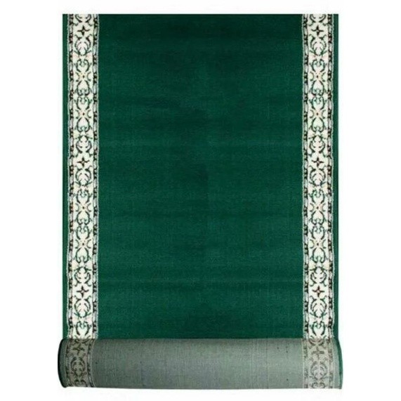 sajadah shaff sajadah roll motif polos warna hijau sajadah saf mesjid