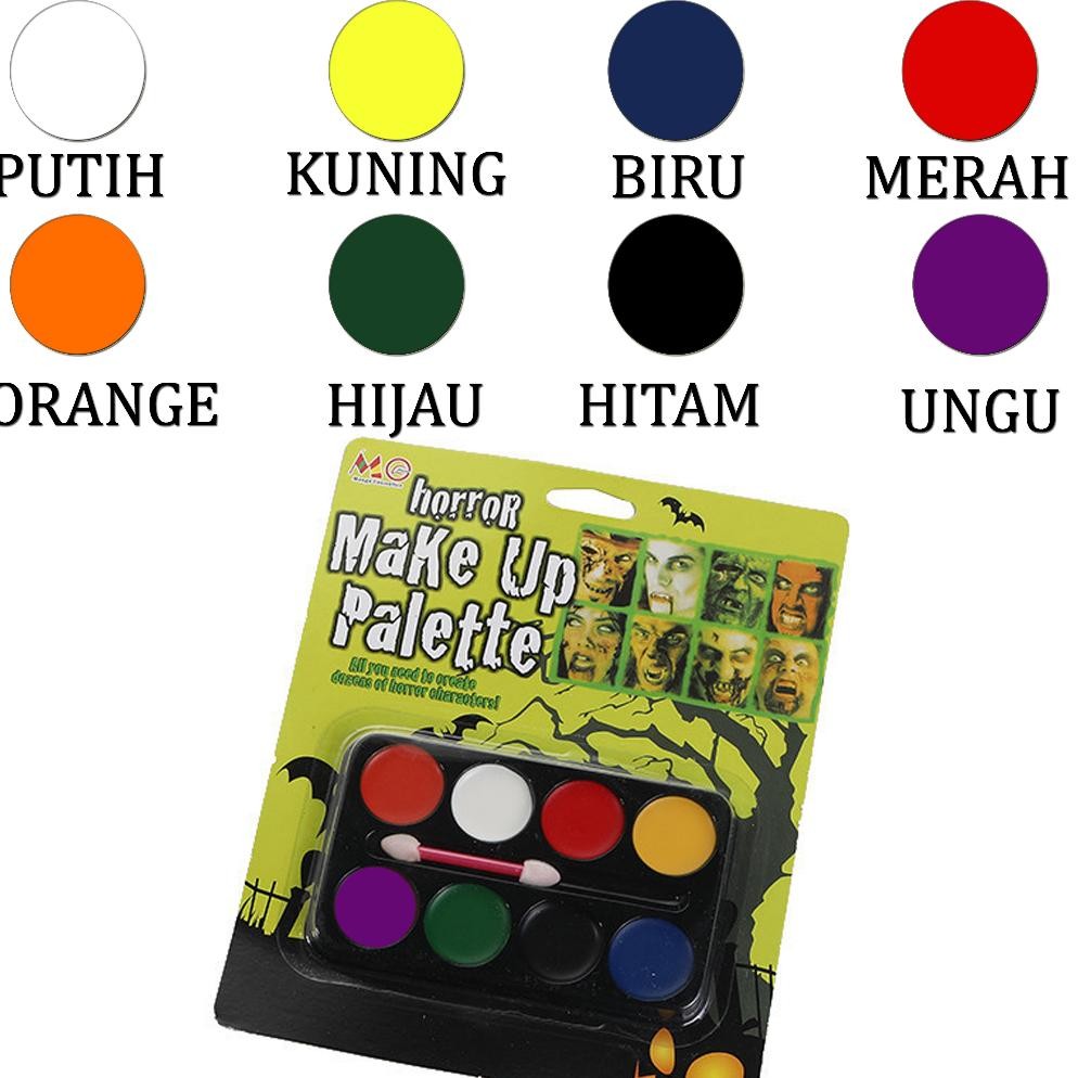 GHT cat wajah face body painting warna putih hitam merah putih biru kuning ungu hijau TERLARIS