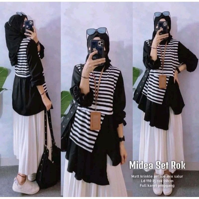 Setelan One Set Set Celana Stlan Muslim Ibuibu Tunik Oonest Bisa Cod Kece Murah Cewek 2024 Wanset St