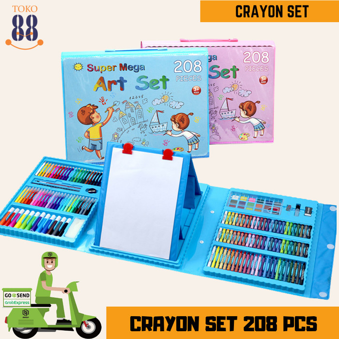 

TOKO 88 MIX - SET ALAT LUKIS 208PCS CRAYON OIL PASTE PENCIL WARNA