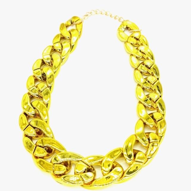 Kalung Hewan Peliharaan Anjing Kucing Fashion Rantai Emas