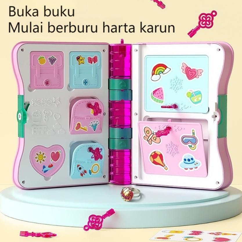 

Baru Biru/Merah Muda Hadiah Buku Catatan Ajaib Kejutan Mainan Surprise Treasure Magic Book Diary Aksesoris Kado Anak Puzzle Buku Ajaib Berkualitas