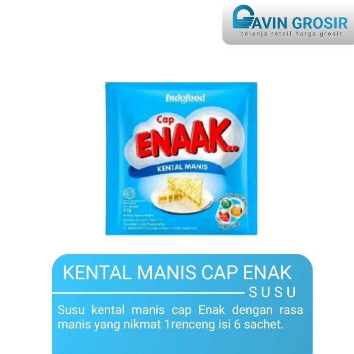 

Kental Manis Cap Enaak putih/ cokat (6 sachet)