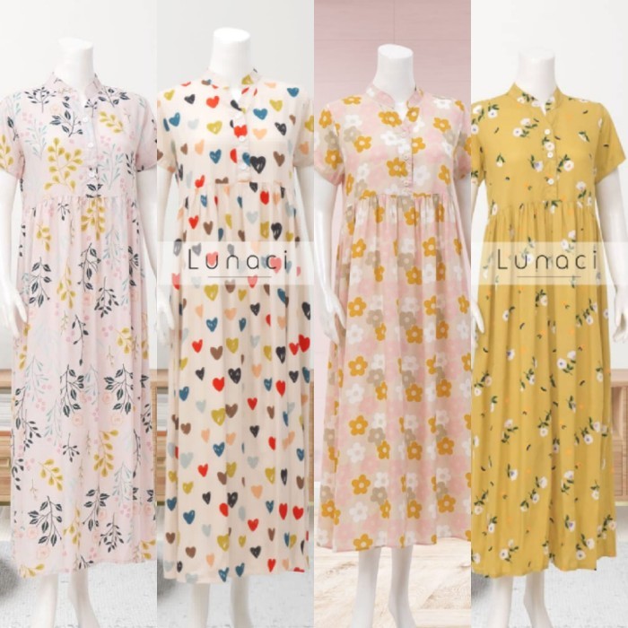 Daster Rayon Jumbo Ukuran XXL Lunaci Hana Dress