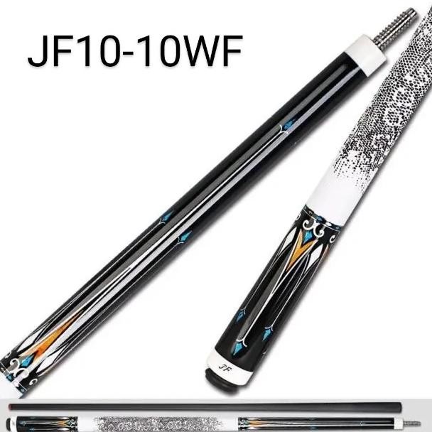 Stick Billiard J-Flowers JF10-10WF Carbon Cue Jflowers Original White Grip Stik Billiar Jflower