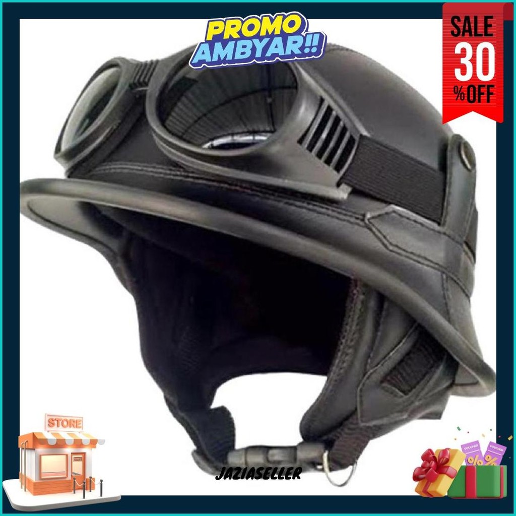 Helm Retro Millenial Nazi Crazy Kombinasi Kacamata/Helm Retro Chips Nazi/ Helm Nazi Chips /Helm Club
