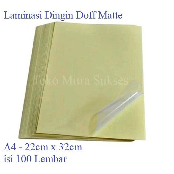 

BEBAS ONGKIR - Stiker Laminating Dingin Glossy & Doff A4