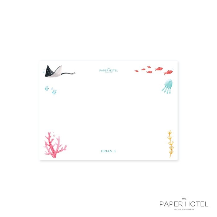 

Noteccard - The Underwater (Personalized Initials/ Name, 16pcs)